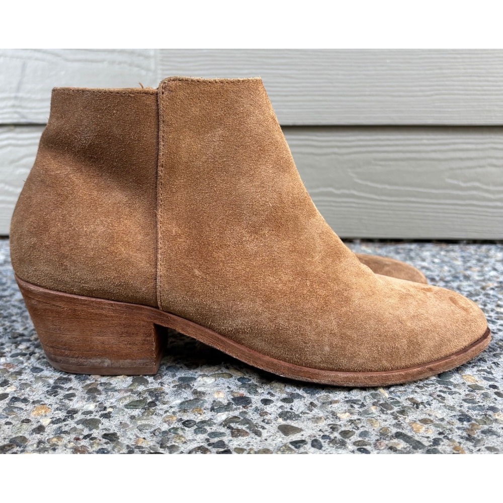 Thursday Boot Co Everyday Ankle Booties Toffee Suede Pointed Toe Womens Size 7.5